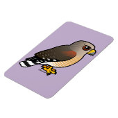 赤い猫背のタカ マグネット (左側)