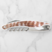 赤い猫背の鷹の羽のコルク ソムリエナイフ (裏面)