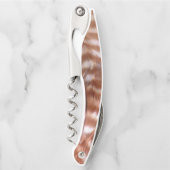 赤い猫背の鷹の羽のコルク ソムリエナイフ (正面)