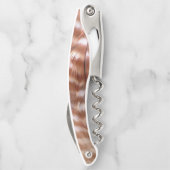 赤い猫背の鷹の羽のコルク ソムリエナイフ (裏面)