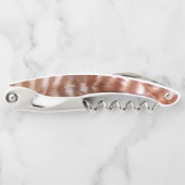 赤い猫背の鷹の羽のコルク ソムリエナイフ (正面)