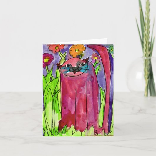 赤い猫 • Bianca Saadは、8つを-カード老化させます カード (正面)