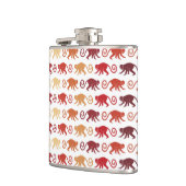 赤い猿パターン フラスク (左)