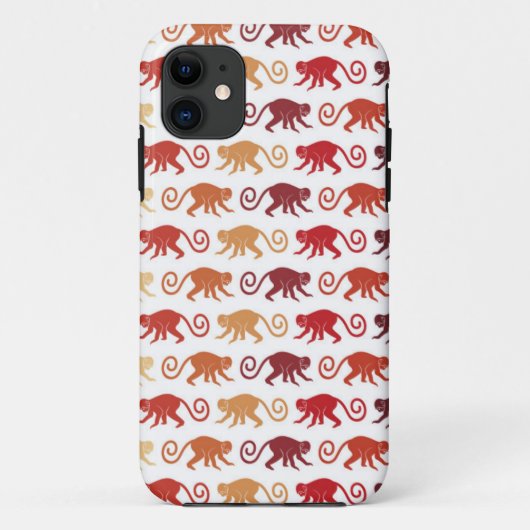 赤い猿パターン Case-Mate iPhoneケース (裏面)