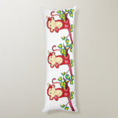 赤い猿動物の抱き枕 ボディピロー (裏面 (縦))