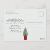 赤い玄関ドアの動きのお知らせ ポストカード (裏面)