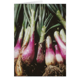 赤い玉ねぎ農家野菜市場ノートカード