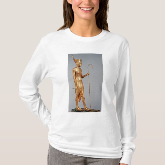 赤い王冠をの身に着けている王の小像 Tシャツ (正面)