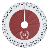 赤い王室のなスタイル及びダルマチア人は大文字に斑点を付けます フリース ツリースカート (正面)