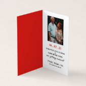 赤い王室の王冠、興奮して日付カードを保存 名刺 (内部)