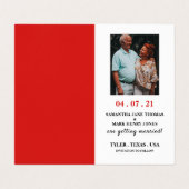 赤い王室の王冠、興奮して日付カードを保存 名刺 (内部フラット)