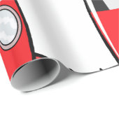 赤い玩具ロケット ラッピングペーパー (ロールコーナー)