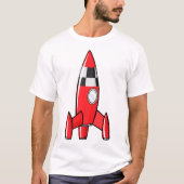 赤い玩具ロケット Tシャツ (正面)