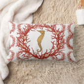赤い珊瑚のアメリカ人のMoJoの枕 ランバークッション (ブランケット)