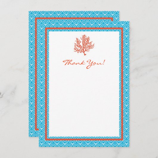 赤い珊瑚のサンキューカード サンキューカード (正面/裏面)
