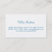 赤い珊瑚のビーチの名刺 名刺 (裏面)