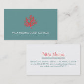 赤い珊瑚のビーチの名刺 名刺 (正面/裏面)