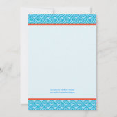 赤い珊瑚のブライダルシャワーの招待状 招待状 (裏面)