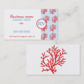 赤い珊瑚の名刺 名刺 (正面/裏面)