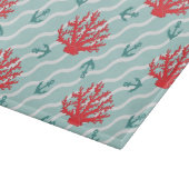 赤い珊瑚パターン1 カッティングボード (角)