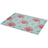 赤い珊瑚パターン1 カッティングボード (角)