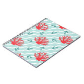 赤い珊瑚パターン1 ノートブック (左側)