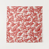 赤い珊瑚パターン タペストリー (正面)