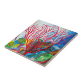 赤い珊瑚礁の海の芸術 タイル (側面)