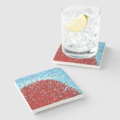 赤い珊瑚 ストーンコースター (横)