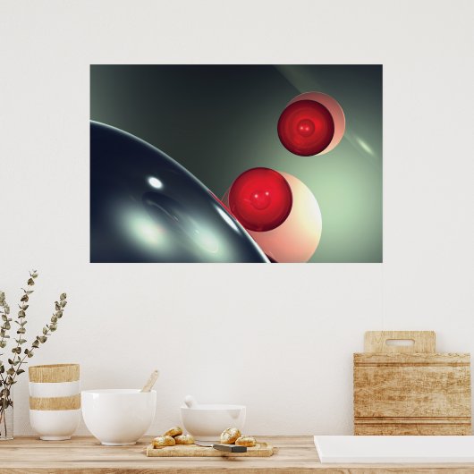 赤い球体 ポスター (キッチン)