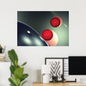 赤い球体 ポスター (ホームオフィス)