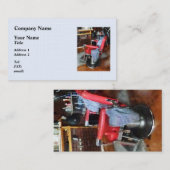 赤い理髪店の椅子 名刺 (正面/裏面)