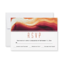 赤い瑪瑙スライスgeode紅葉結婚式RSVP