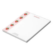 赤い甘いイチゴ – パーソナライズされたテンプレート ノートパッド (回転)