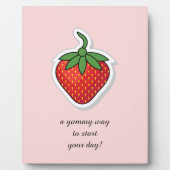 赤い甘いイチゴ – フレーズの編集 フォトプラーク (正面)