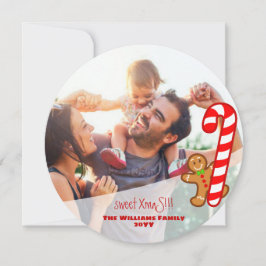 赤い甘いクリスマスジンジャーブレッド – キャンディーケーン – 奇数1ラウンド シーズンカード