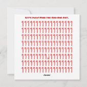 赤い甘いクリスマスジンジャーブレッド – キャンディー甘い奇数アウト シーズンカード (裏面)