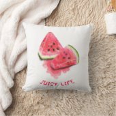 赤い甘いジューシーなスイカのピースおいしい – スケッチ クッション (ブランケット)