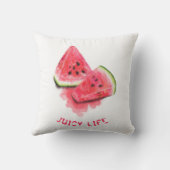 赤い甘いジューシーなスイカのピースおいしい – スケッチ クッション (裏面)