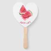 赤い甘いジューシーなスイカのピースおいしい – スケッチ ハンドファン (裏面)