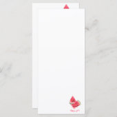 赤い甘いジューシーなスイカのピースおいしい – スケッチ メニュー (正面/裏面)