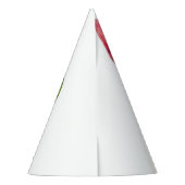 赤い甘いジューシーなスイカのピースおいしい – フレッシュ パーティーハット (裏面)