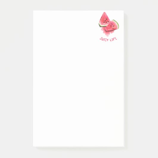 赤い甘いジューシーなスイカのピースおいしい – フレッシュ ポストイット (正面)