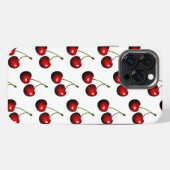 赤い甘いチェリー iPhoneケース (裏面横)