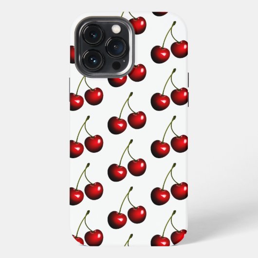 赤い甘いチェリー iPhoneケース (裏面)
