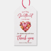 赤い甘い赤いハート赤いシャワー ギフトタグ (正面)