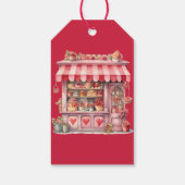 赤い甘い赤いハート赤いシャワー ギフトタグ (裏面)