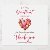 赤い甘い赤いハート赤いシャワー スパークリングワインラベル (シングルラベル)