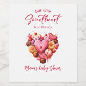 赤い甘い赤いハート赤いシャワー ワインラベル (シングルラベル)