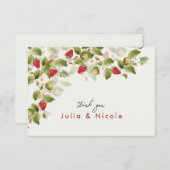 赤い甘い野生のイチゴの結婚花 (正面/裏面)